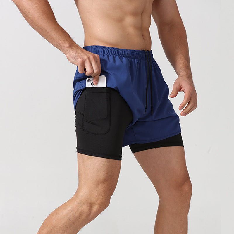 Men's Quick-Dry Running Shorts | Loose Fit, Anti-Glare Double Layer