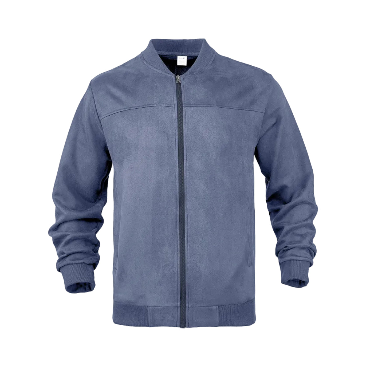 Men's Suede-Feel Stand-Collar Zip Jacket