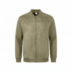 Men's Suede-Feel Stand-Collar Zip Jacket