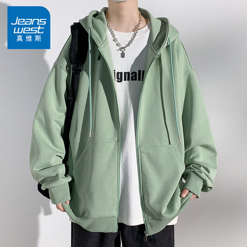 Jeanswest Relaxed-Fit Hooded Cardigan Sweatshirt