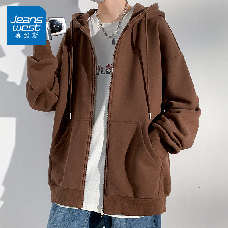 Jeanswest Relaxed-Fit Hooded Cardigan Sweatshirt