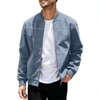 Men's Suede-Feel Stand-Collar Zip Jacket
