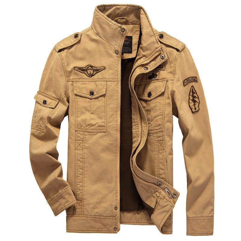 Men's Cargo Flight Jacket – Slim Fit Spring Transitional Layer
