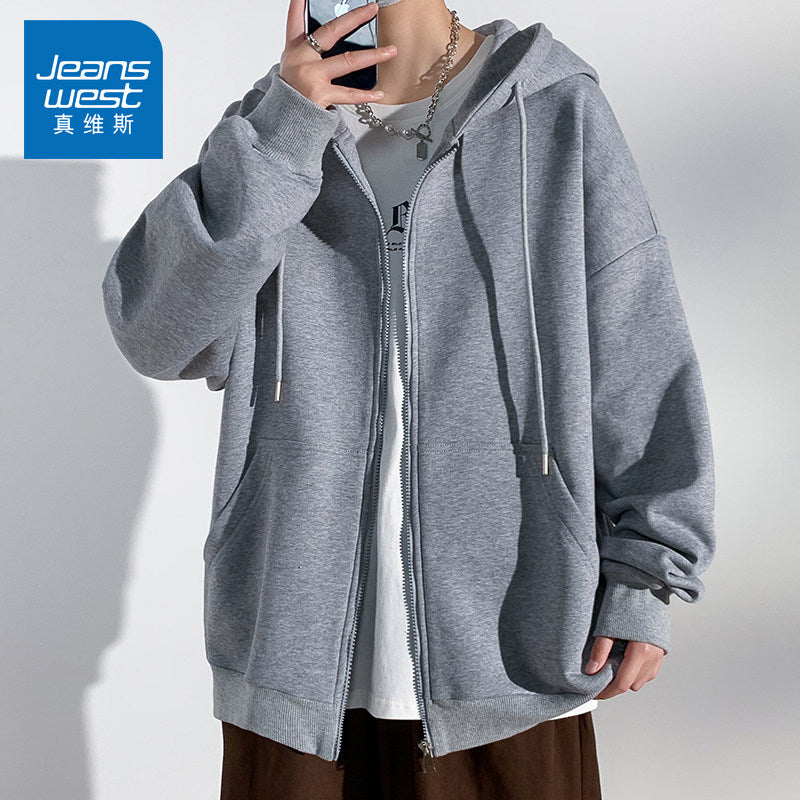 Jeanswest Relaxed-Fit Hooded Cardigan Sweatshirt