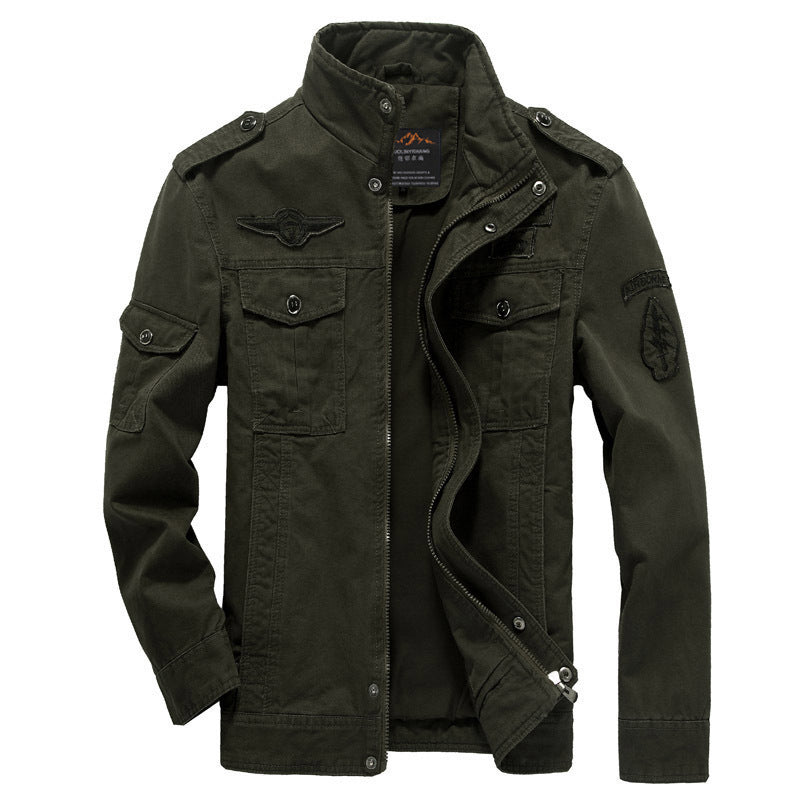 Men's Cargo Flight Jacket – Slim Fit Spring Transitional Layer