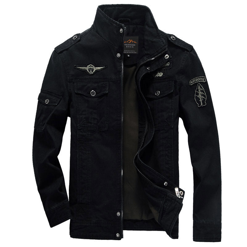 Men's Cargo Flight Jacket – Slim Fit Spring Transitional Layer
