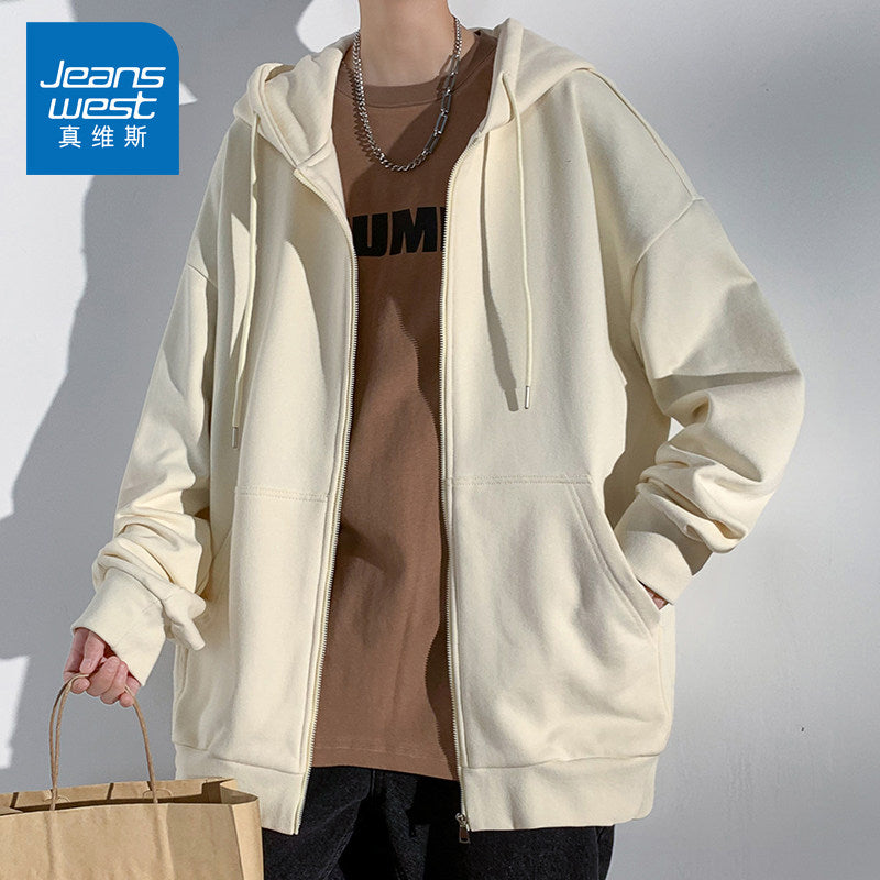 Jeanswest Relaxed-Fit Hooded Cardigan Sweatshirt