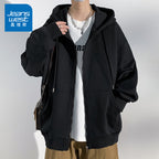 Jeanswest Relaxed-Fit Hooded Cardigan Sweatshirt