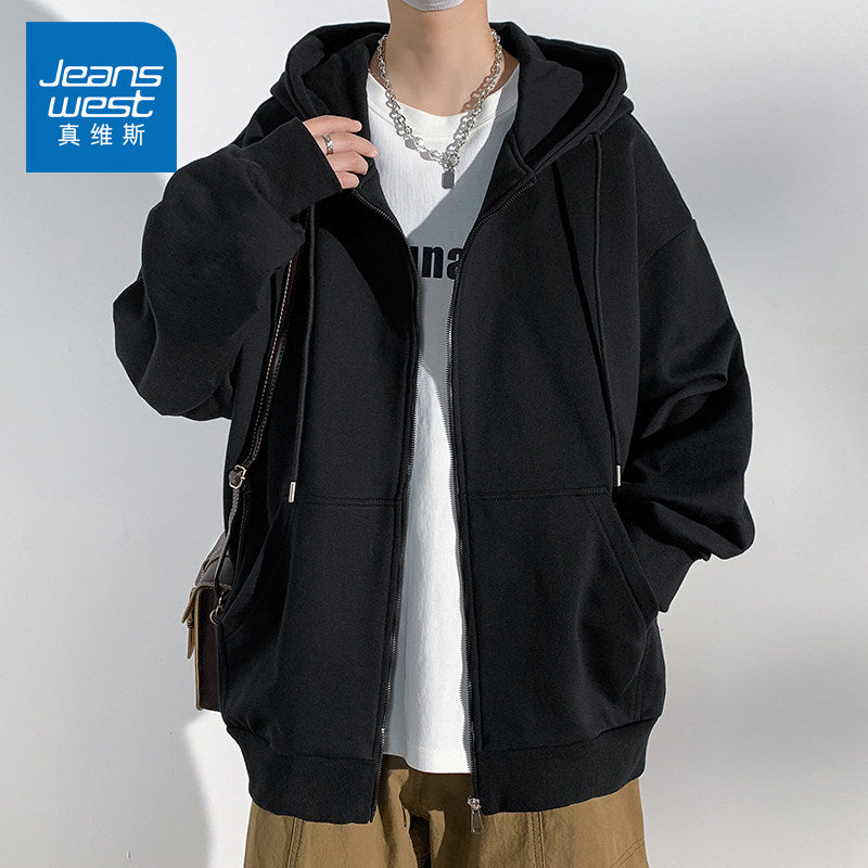 Jeanswest Relaxed-Fit Hooded Cardigan Sweatshirt
