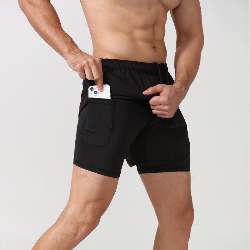 Men's Quick-Dry Running Shorts | Loose Fit, Anti-Glare Double Layer
