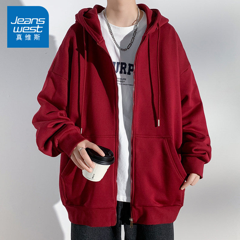 Jeanswest Relaxed-Fit Hooded Cardigan Sweatshirt